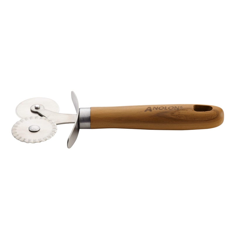 Anolon Tools and Gadgets 3-Piece Prep Set Pastry Wheel Cutter, Pastry Brush, 19" French Rolling Pin - Image 5